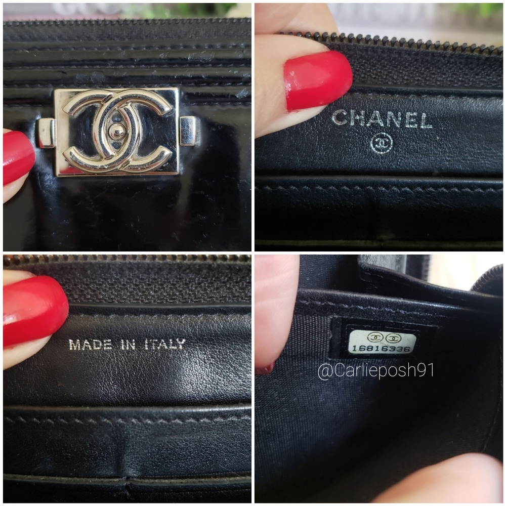 **SOLD** Authentic Pre-owned Chanel Boy Patent Zippy Long Wallet - Picture 13 of 14